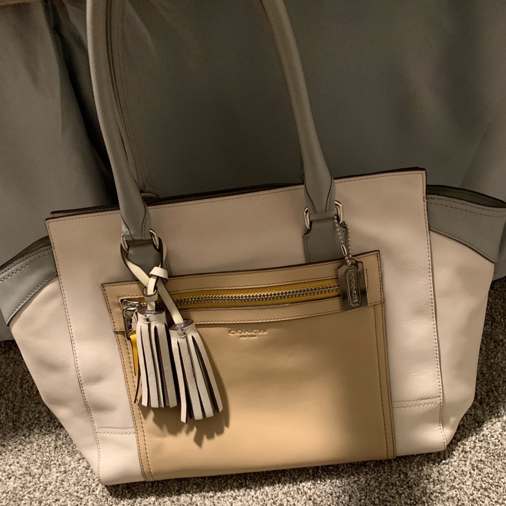 Coach White Tote